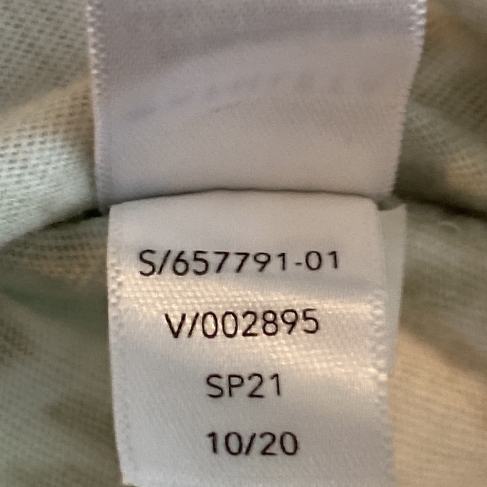Athleta White Gray Blue Light Tie-Dye 100% Cotton Short Sleeve T-Shirt 4808 - Picture 9 of 10